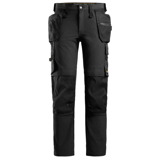 Snickers 6271 AllroundWork, Full Stretch Trousers Holster Pockets, Black - KNEE PAD TROUSERS