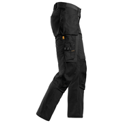 Snickers 6271 AllroundWork, Full Stretch Trousers Holster Pockets, Black - KNEE PAD TROUSERS