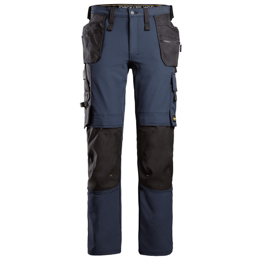 Snickers 6271 AllroundWork, Full Stretch Trousers Holster Pockets, Navy - KNEE PAD TROUSERS