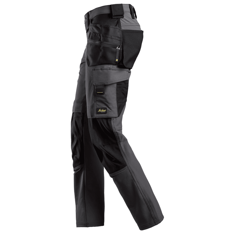 Snickers 6271 AllroundWork, Full Stretch Trousers Holster Pockets Steel Grey - KNEE PAD TROUSERS
