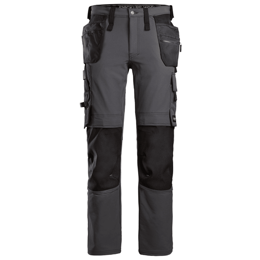Snickers 6271 AllroundWork, Full Stretch Trousers Holster Pockets Steel Grey - KNEE PAD TROUSERS