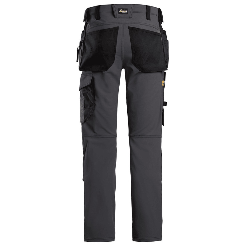 Snickers 6271 AllroundWork, Full Stretch Trousers Holster Pockets Steel Grey - KNEE PAD TROUSERS