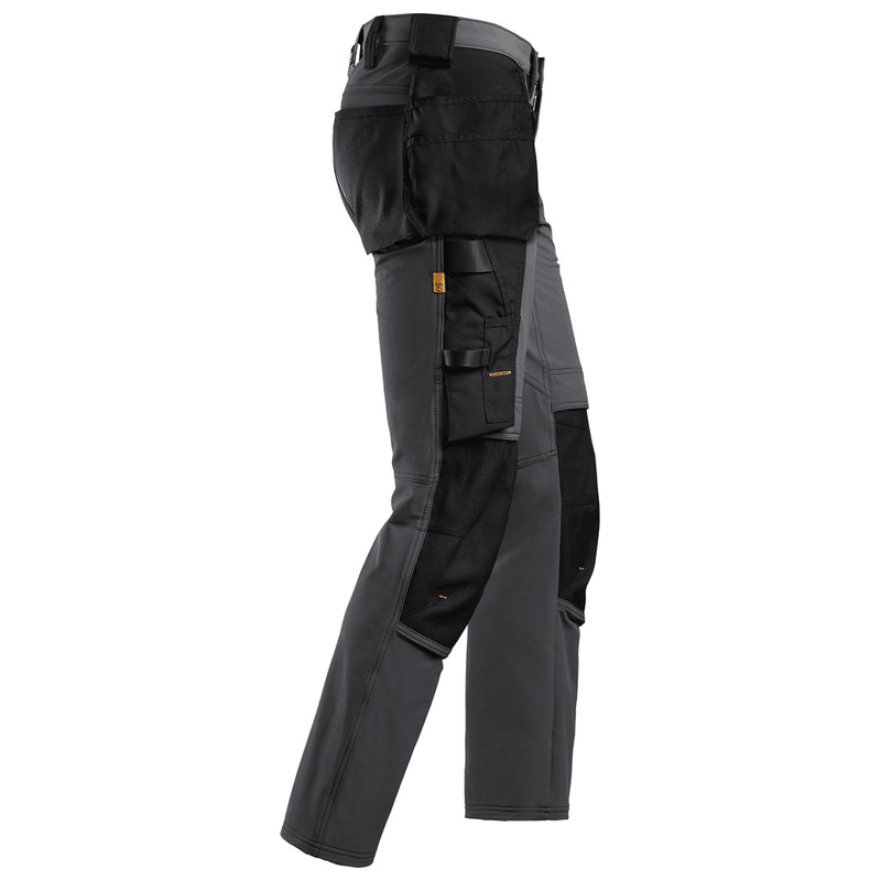 Snickers 6271 AllroundWork, Full Stretch Trousers Holster Pockets Steel Grey - KNEE PAD TROUSERS