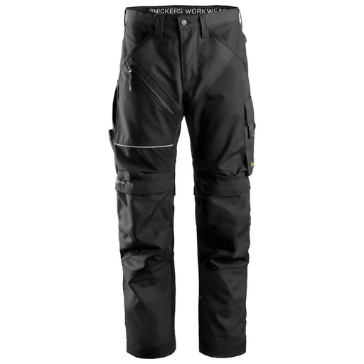 Snickers 6303 RuffWork, Work Trousers Black - KNEE PAD TROUSERS