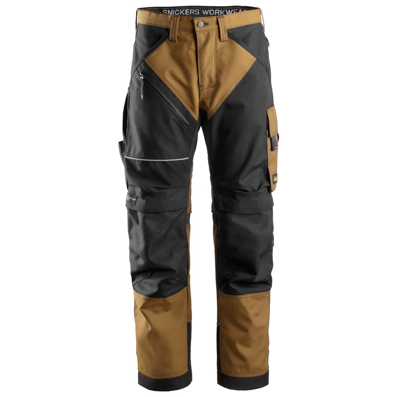 Snickers 6303 RuffWork, Work Trousers Brown/Black - KNEE PAD TROUSERS