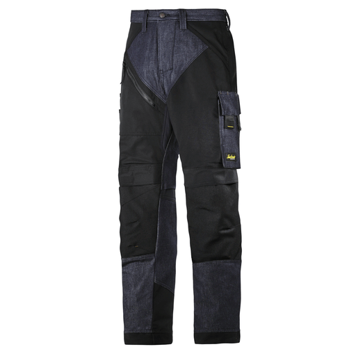 Snickers 6305 RuffWork Denim, Work Trousers Denim/Black 31" Waist - 28" Leg - Snickers Size 192 - SALE TROUSERS