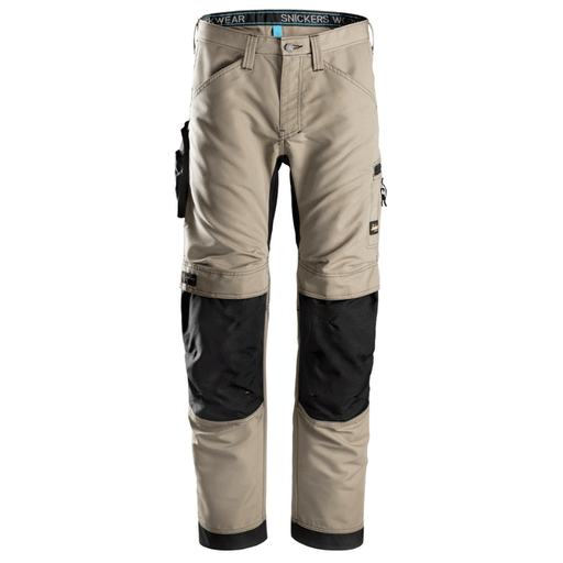 Snickers 6307 LiteWork 37,5® Work Kneepad Trousers Khaki/Black, 31" Waist 30" Leg-Snickers 92 - Apparel & Accessories > Clothing > Pants > Cargo Pants SALE TROUSERS