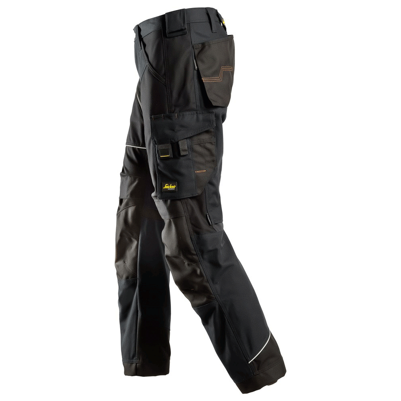 Snickers 6314 RuffWork, Canvas+ Kneepad Work Trousers Black - KNEE PAD TROUSERS