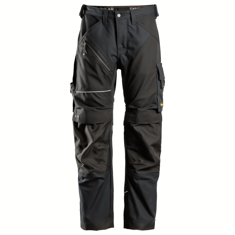 Snickers 6314 RuffWork, Canvas+ Kneepad Work Trousers Black, 35" Waist 32" Leg-Snickers 50 - Apparel & Accessories > Clothing > Uniforms & Workwear > Contractor Pants & Coveralls SALE TROUSERS