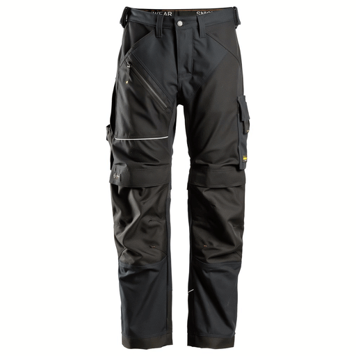 Snickers 6314 RuffWork, Canvas+ Kneepad Work Trousers Black, 35" Waist 32" Leg-Snickers 50 - Apparel & Accessories > Clothing > Uniforms & Workwear > Contractor Pants & Coveralls SALE TROUSERS