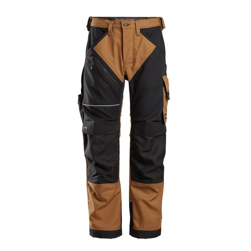 Snickers 6314 RuffWork, Canvas+ Kneepad Work Trousers Brown - KNEE PAD TROUSERS