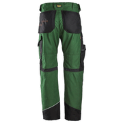 Snickers 6314 RuffWork, Canvas+ Kneepad Work Trousers Forest Green - KNEE PAD TROUSERS