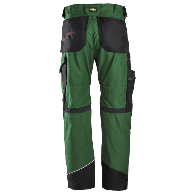 Snickers 6314 RuffWork, Canvas+ Kneepad Work Trousers Forest Green - KNEE PAD TROUSERS