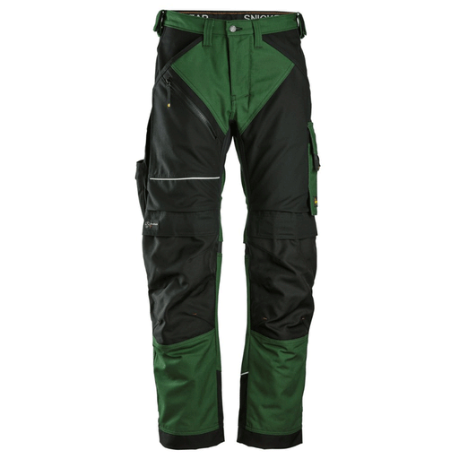 Snickers 6314 RuffWork, Canvas+ Kneepad Work Trousers Forest Green - KNEE PAD TROUSERS