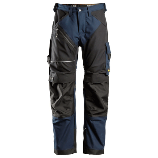 Snickers 6314 RuffWork, Canvas+ Kneepad Work Trousers Navy Blue - KNEE PAD TROUSERS