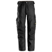 Snickers 6324 AllroundWork, Canvas+ Stretch Work Trousers+ Black - KNEE PAD TROUSERS