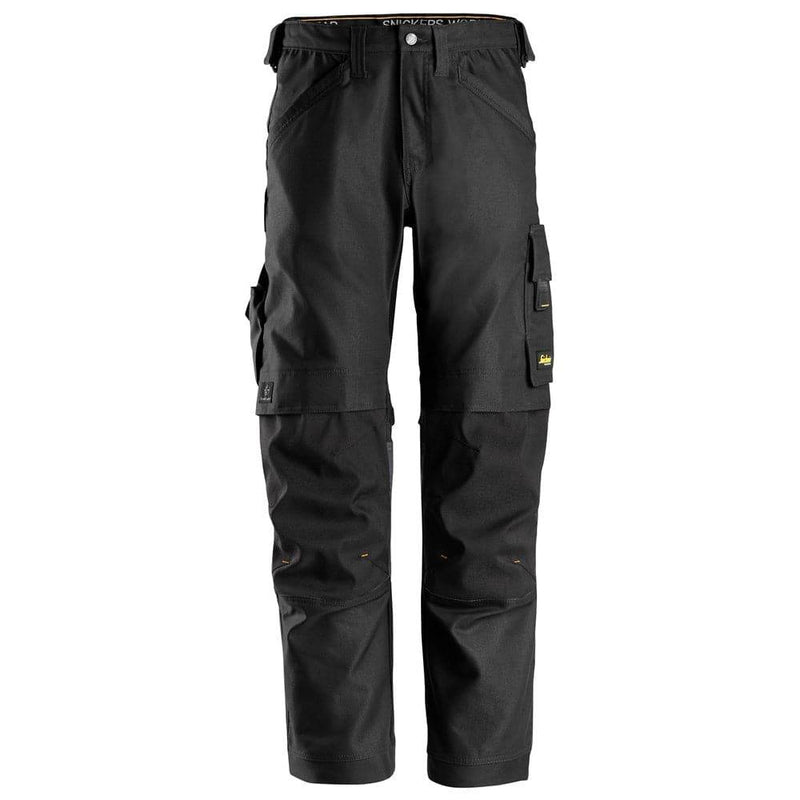 Snickers 6324 AllroundWork, Canvas+ Stretch Work Trousers+ Black - KNEE PAD TROUSERS