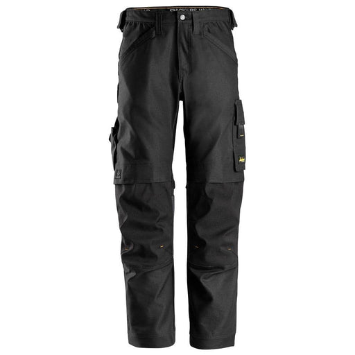 Snickers 6324 AllroundWork, Canvas+ Stretch Work Trousers+ Black - KNEE PAD TROUSERS