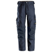 Snickers 6324 AllroundWork, Canvas+ Stretch Work Trousers+ Navy Blue - KNEE PAD TROUSERS