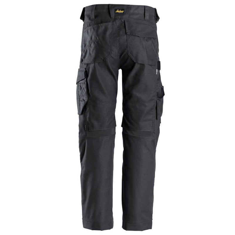 Snickers 6324 AllroundWork, Canvas+ Stretch Work Trousers+ Steel Grey, 30" Waist 32" Leg-Snickers 44 - Apparel & Accessories > Clothing > Uniforms & Workwear > Contractor Pants & Coveralls SALE TROUSERS