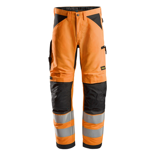 Snickers 6332 LiteWork, Hi-Vis Work Trousers+ Cl2 Various Colours - HI-VIS TROUSERS