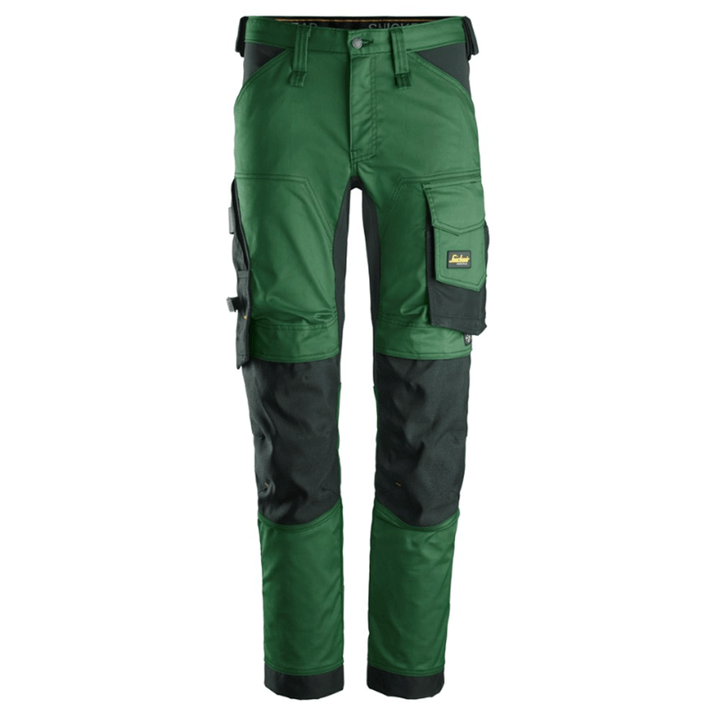 Snickers 6341 AllroundWork Stretch Kneepad Trousers Forest Green - KNEE PAD TROUSERS