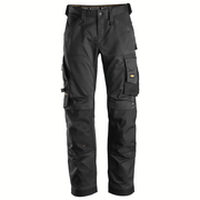 Snickers 6351 AllroundWork, Stretch Loose Fit Work Trousers Black 35" Waist, 28" Leg - Snickers Size 200 - SALE TROUSERS