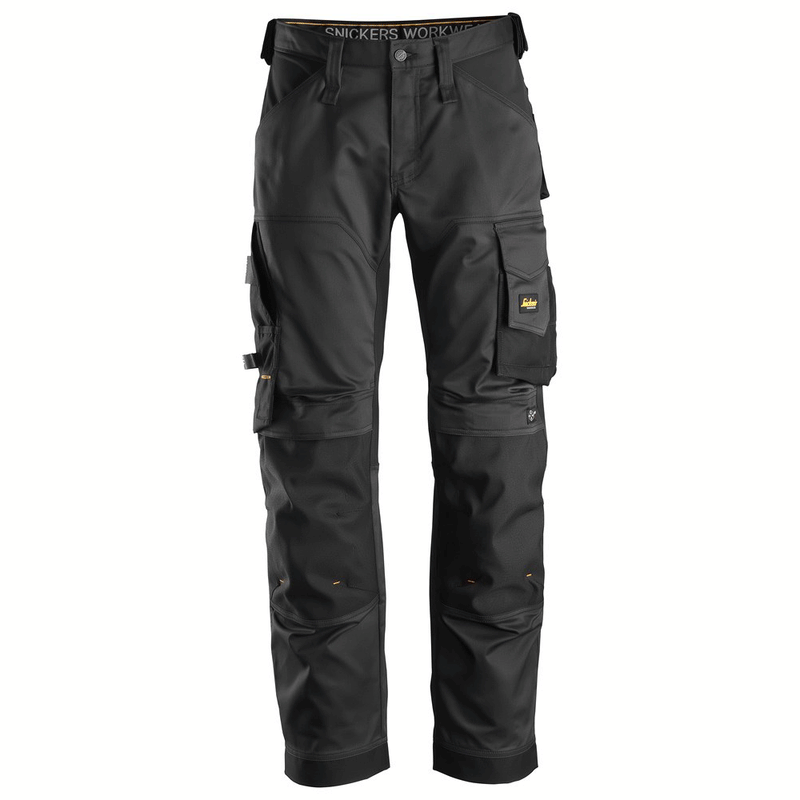 Snickers 6351 AllroundWork, Stretch Loose Fit Work Trousers Black 36" Waist, 32" Leg - Snickers Size 52 - SALE TROUSERS