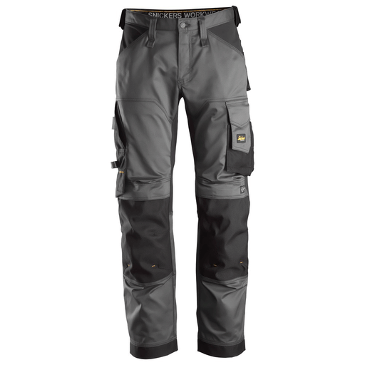 Snickers 6351 AllroundWork, Stretch Loose Fit Work Trousers Steel Grey 35" Waist 28" Leg - Snickers Size 200 - SALE TROUSERS