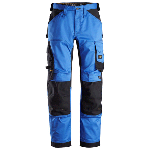 Snickers 6351 AllroundWork, Stretch Loose Fit Work Trousers True Blue - KNEE PAD TROUSERS