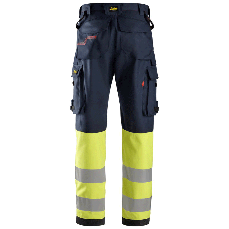 Snickers 6363 ProtecWork, Anti-Static Flame Retardant Hi-Vis Trousers, Class 1 - FLAME RETARDANT TROUSERS