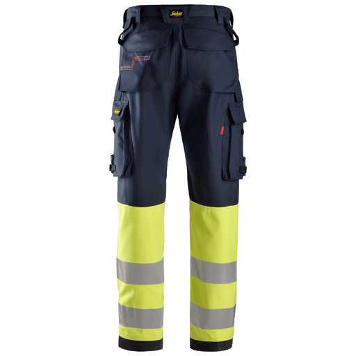 Snickers 6363 ProtecWork, Anti-Static Flame Retardant Hi-Vis Trousers, Class 1 - FLAME RETARDANT TROUSERS