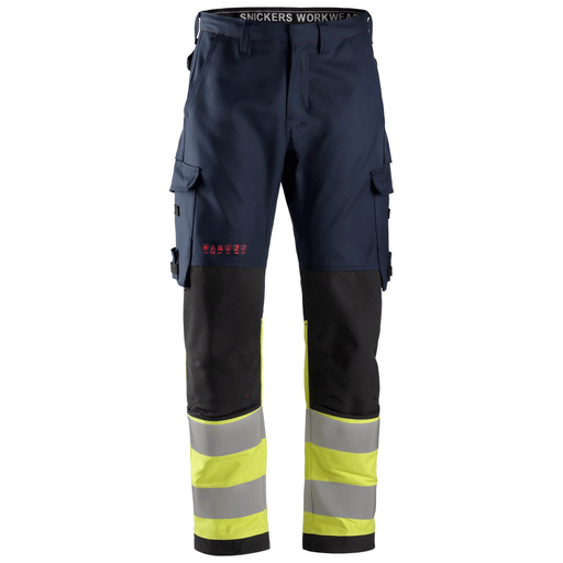 Snickers 6363 ProtecWork, Anti-Static Flame Retardant Hi-Vis Trousers, Class 1 - FLAME RETARDANT TROUSERS