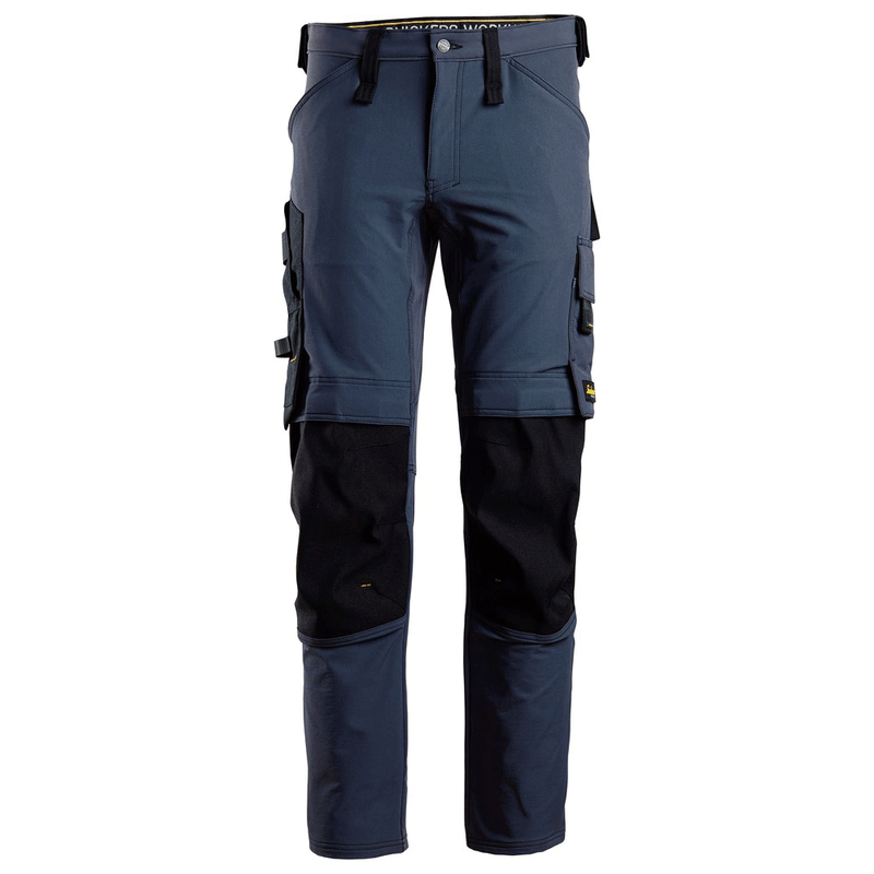 Snickers 6371 AllroundWork, Full Stretch Kneepad Trouser Navy Blue - KNEE PAD TROUSERS