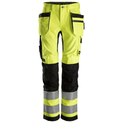 Snickers 6730 AllroundWork Womens Hi-Vis Trousers CL2 Various Colours - WOMENS HI-VIS CLOTHING