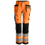 Snickers 6730 AllroundWork Womens Hi-Vis Trousers CL2 Various Colours - WOMENS HI-VIS CLOTHING