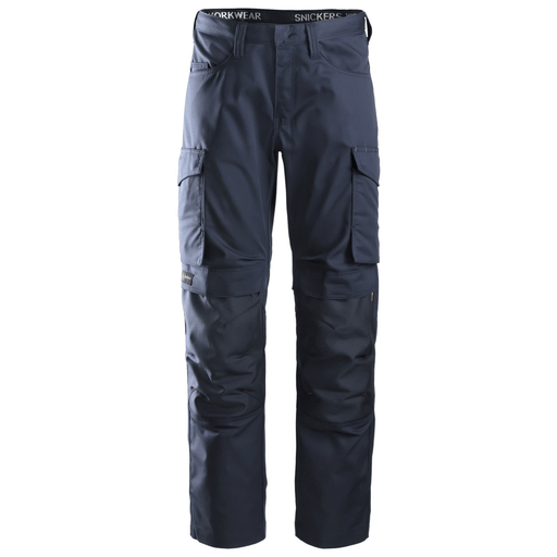 Snickers 6801 Service Trousers + Knee Pockets Navy Blue, Waist 38" Leg 35"-Snickers 154 - Apparel & Accessories > Clothing > Uniforms & Workwear > Contractor Pants & Coveralls SALE TROUSERS