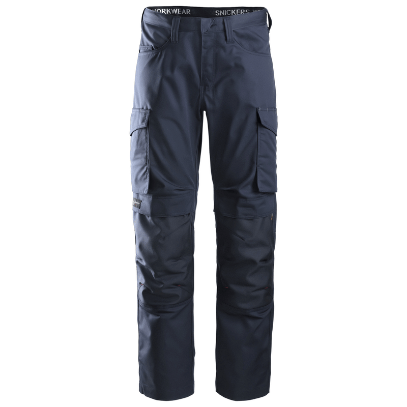 Snickers 6801 Service Trousers + Knee Pockets Navy Blue 31" Waist - 32" Leg - Snickers Size 46 - SALE TROUSERS