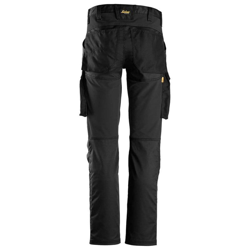 Snickers 6803 AllroundWork, Stretch Trousers without Knee Pockets Black 33" Waist - 35" Leg - Apparel & Accessories > Clothing > Pants > Cargo Pants SALE TROUSERS