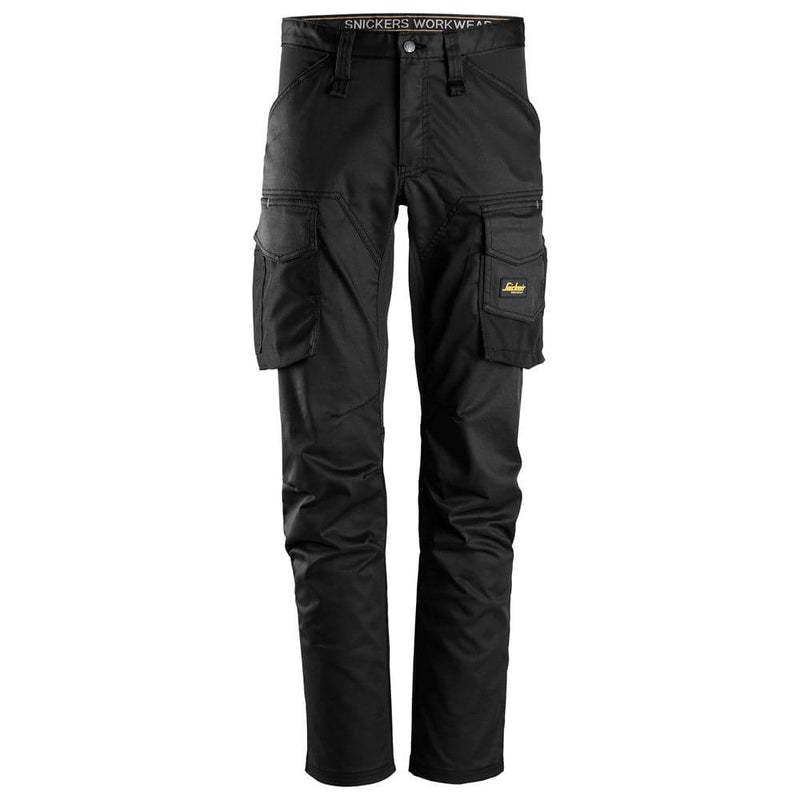 Snickers 6803 AllroundWork, Stretch Trousers without Knee Pockets Black - CARGO & COMBAT TROUSERS