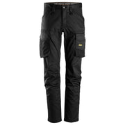 Snickers 6803 AllroundWork, Stretch Trousers without Knee Pockets Black 33" Waist - 35" Leg - Apparel & Accessories > Clothing > Pants > Cargo Pants SALE TROUSERS