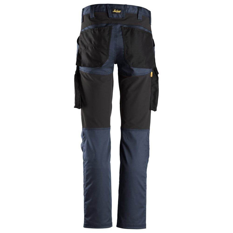 Snickers 6803 AllroundWork, Stretch Trousers without Knee Pockets Navy Blue, 35" Waist 30" Leg-Snickers 100 - Apparel & Accessories > Clothing > Uniforms & Workwear > Contractor Pants & Coveralls SALE TROUSERS