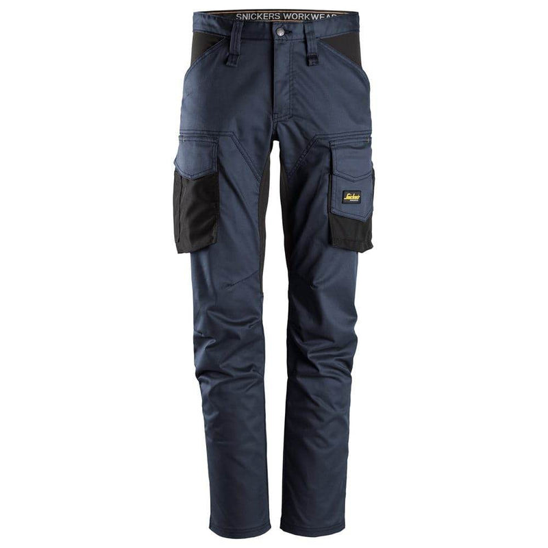 Snickers 6803 AllroundWork, Stretch Trousers without Knee Pockets Navy, Waist 36" Leg 32"-Snickers 52 - Apparel & Accessories > Clothing > Uniforms & Workwear > Contractor Pants & Coveralls SALE TROUSERS
