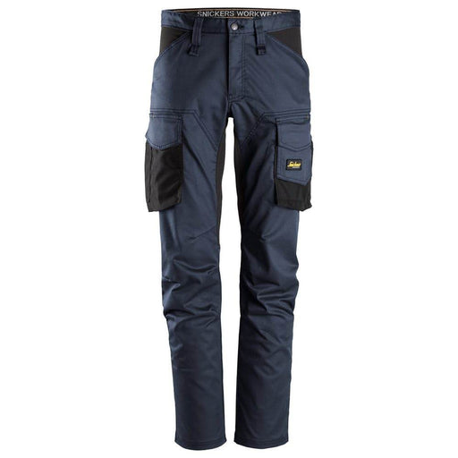 Snickers 6803 AllroundWork, Stretch Trousers without Knee Pockets Navy - CARGO & COMBAT TROUSERS