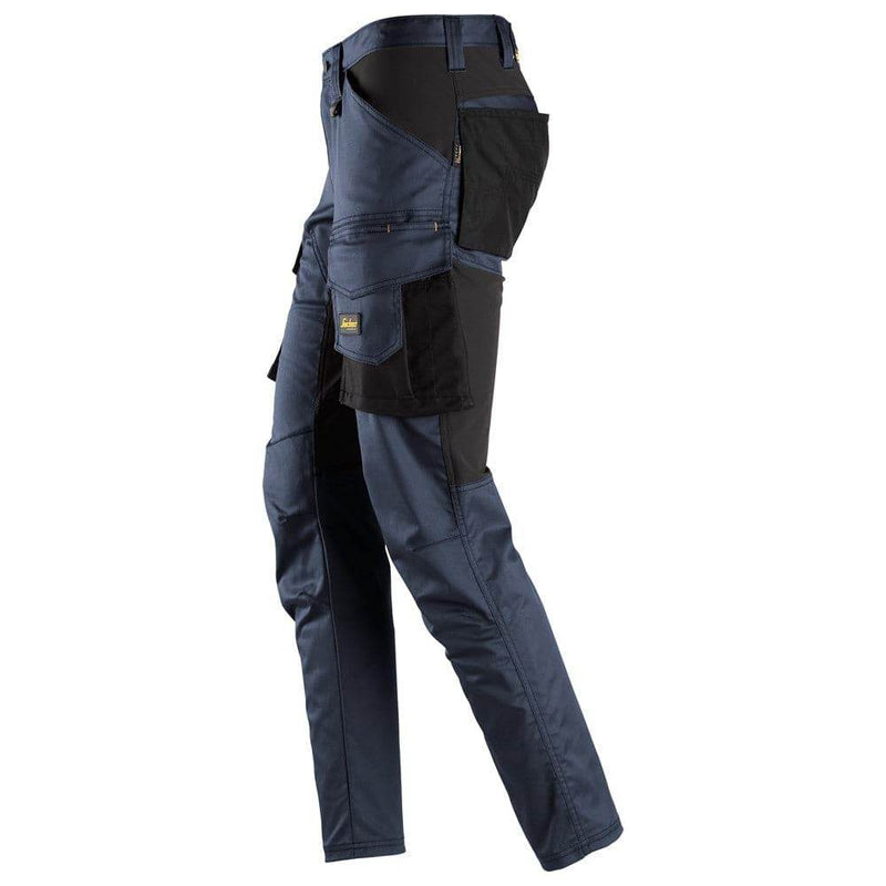 Snickers 6803 AllroundWork, Stretch Trousers without Knee Pockets Navy - CARGO & COMBAT TROUSERS