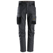 Snickers 6803 AllroundWork, Stretch Trousers without Knee Pockets Steel Grey - CARGO & COMBAT TROUSERS