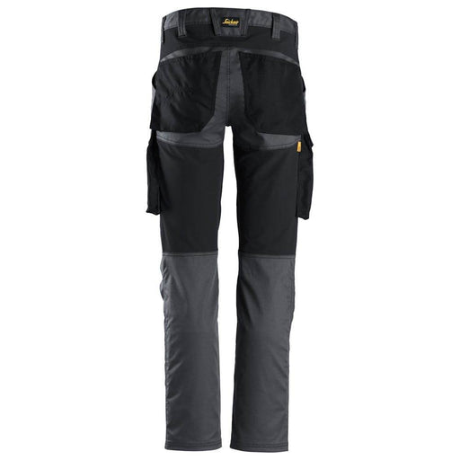 Snickers 6803 AllroundWork, Stretch Trousers without Knee Pockets Steel Grey, 35" Waist 37" Leg-Snickers 250 - Apparel & Accessories > Clothing > Uniforms & Workwear > Contractor Pants & Coveralls SALE TROUSERS