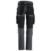 Snickers 6803 AllroundWork, Stretch Trousers without Knee Pockets Steel Grey, 35" Waist 30" Leg-Snickers 100 - Apparel & Accessories > Clothing > Uniforms & Workwear > Contractor Pants & Coveralls SALE TROUSERS