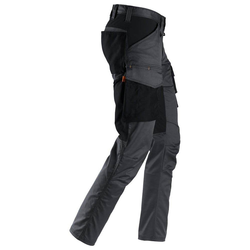 Snickers 6803 AllroundWork, Stretch Trousers without Knee Pockets Steel Grey, 35" Waist 30" Leg-Snickers 100 - Apparel & Accessories > Clothing > Uniforms & Workwear > Contractor Pants & Coveralls SALE TROUSERS