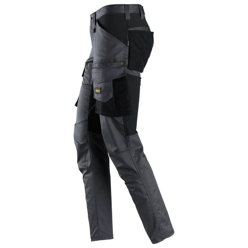 Snickers 6803 AllroundWork, Stretch Trousers without Knee Pockets Steel Grey, 35" Waist 30" Leg-Snickers 100 - Apparel & Accessories > Clothing > Uniforms & Workwear > Contractor Pants & Coveralls SALE TROUSERS